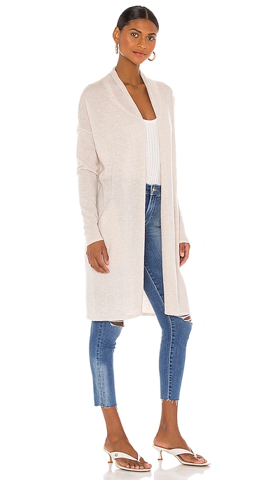 Shop Autumn Cashmere Open Duster With Pockets In Mojave