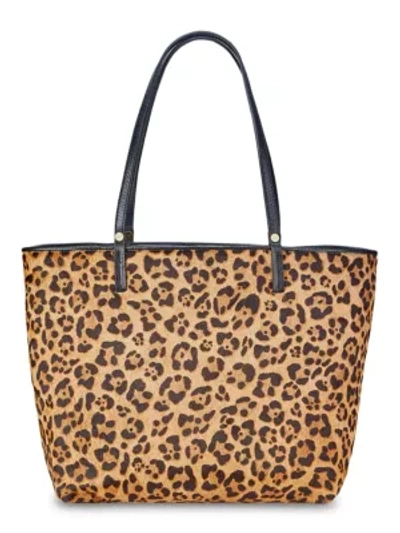 Shop Gigi New York Tori Leopard-print Fur Tote