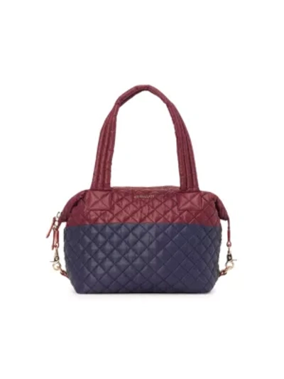 Shop Mz Wallace Medium Sutton Quilted Shoulder Bag In Maroon