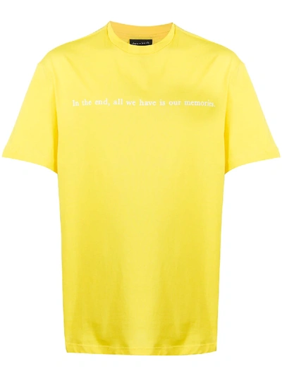 Shop Throwback Slogan Print T-shirt In Yellow