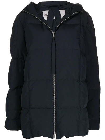 Shop Jil Sander Padded Coat In Blue