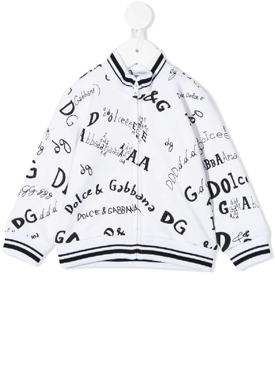 Shop Dolce & Gabbana Logo Letter-print Sweatshirt In White
