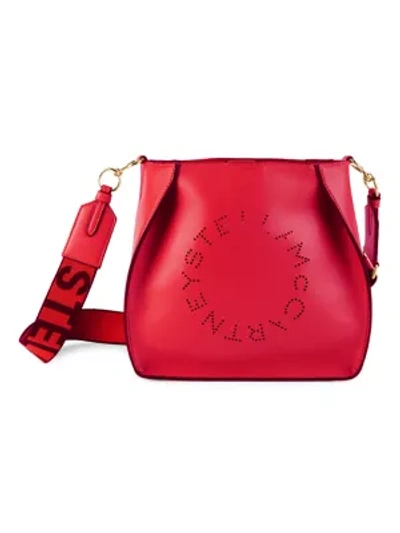 Shop Stella Mccartney Women's Mini Stella Logo Shoulder Bag In Red Amore