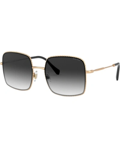 Shop Miu Miu Sunglasses, 0mu 61vs In Antique Gold/grey Gradient