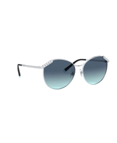 Shop Tiffany & Co Sunglasses, 0tf3073b In Silver