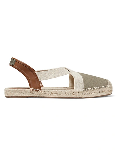 Shop Michael Michael Kors Prue Canvas Espadrilles In Olive