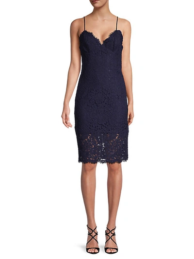 Shop Bardot Sienna Lace Dress In Navy