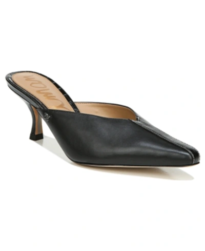 Shop Sam Edelman Women's Tev Kitten-heel Mules Women's Shoes In Black