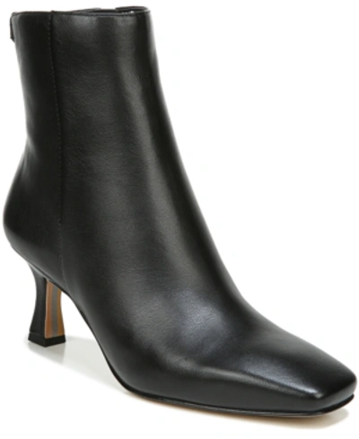 Shop Sam Edelman Women's Lizzo Martini-heeled Booties Women's Shoes In Black Leather