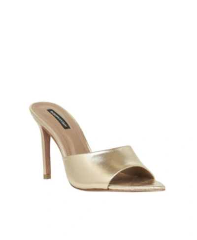 Shop Bcbgmaxazria Women's Dana Napa Slide Mule Women's Shoes In Gold - Tone