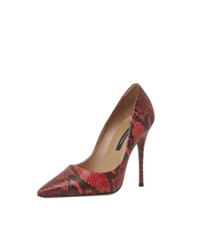 Shop Bcbgmaxazria Women's Nova Pump Women's Shoes In Red Python