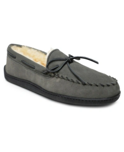 Shop Minnetonka Men's Hard Sole Moc Slipper Men's Shoes In Gray