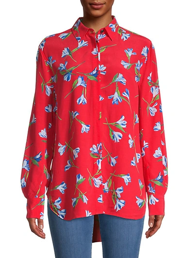 Shop Rag & Bone Floral Long-sleeve Shirt In Red Floral