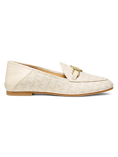 Shop Michael Michael Kors Tracee Textile & Leather Loafers In Natural