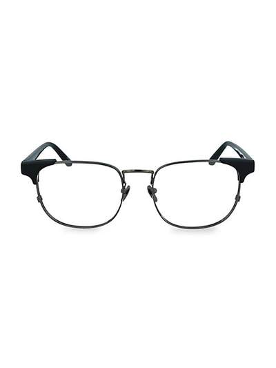 Shop Linda Farrow 51mm Square Optical Glasses In Black