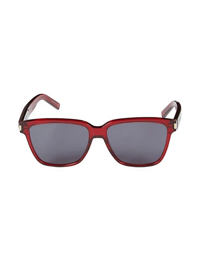 Shop Saint Laurent 50mm Square Core Sunglasses In Brown
