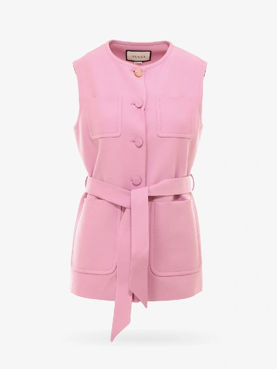 Shop Gucci Vest In Pink