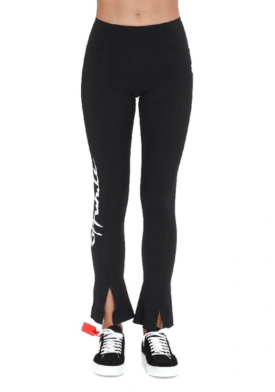 Shop Off-white Athleisure Split Leggings In Black