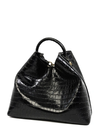 Shop Elleme Raisin Croco Bag Black