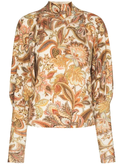 Shop Zimmermann Lucky Cashmere Sweater In Neutrals