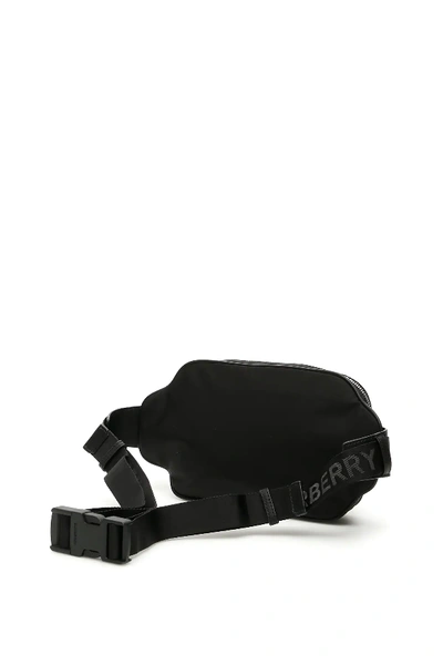 Shop Burberry Logo West Beltbag In Black,white