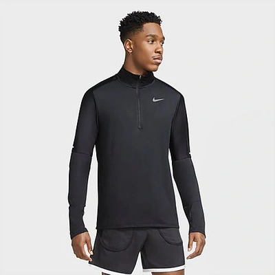 Shop Nike Men's Dri-fit Half-zip Training Top In Black