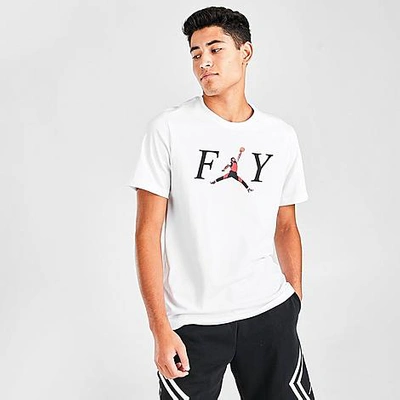Shop Nike Jordan Men's "fly" T-shirt In White