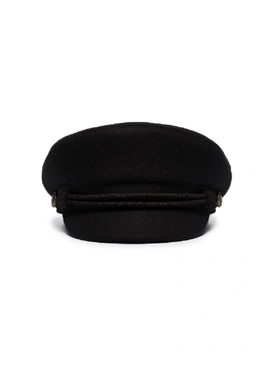 Shop Saint Laurent Black Baker Boy Hat