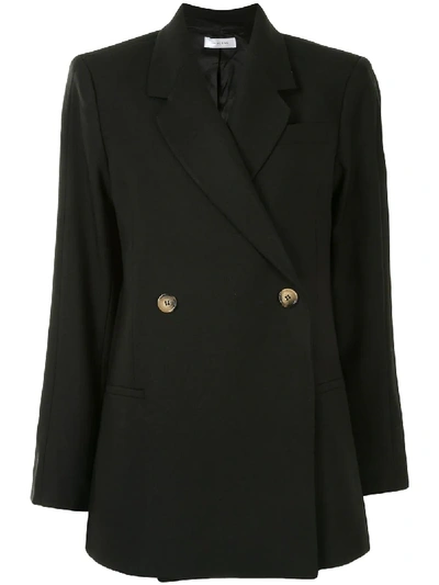 Shop Anine Bing Kaia Double-breasted Blazer In Black
