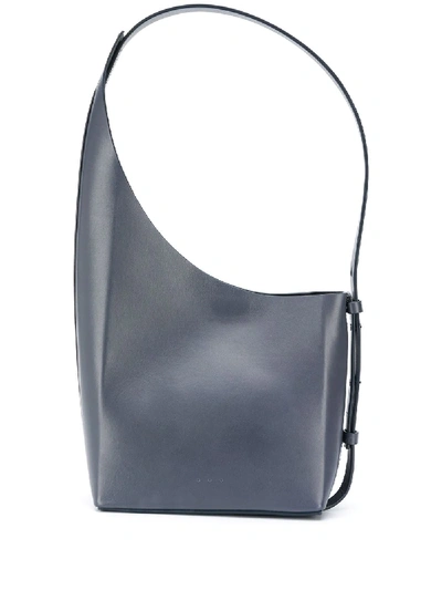 Shop Aesther Ekme Demi Lune Shoulder Bag In Blue