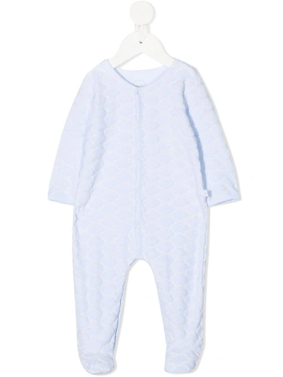 Shop Absorba Cloud Detail Romper In Blue