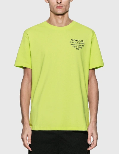 Shop Moncler Genius 1952 X Undefeated Logo T-shirt In Yellow