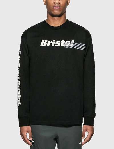Shop F.c. Real Bristol Stencil Long Sleeve T-shirt In Black