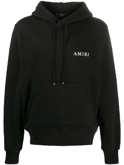Shop Amiri Large Logo Hoodie In Black