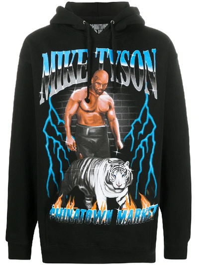 Shop Chinatown Market Mike Tyson Print Hoodie In Black