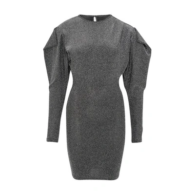 Shop Isabel Marant Waden Dress In Black Silver