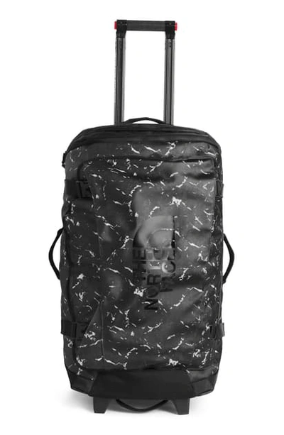 Shop The North Face Rolling Thunder 30-inch Wheeled Duffle Bag In Black Mountain Abstract Print