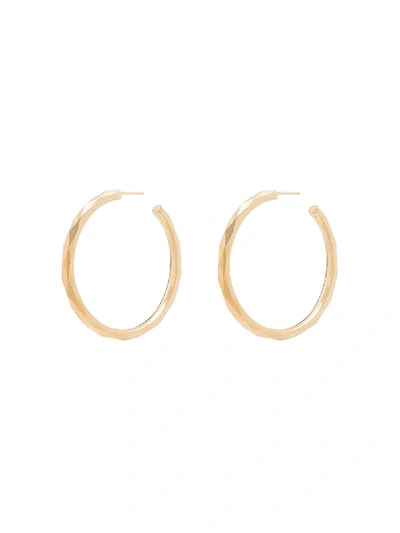 Shop Isabel Marant Crystal Hoop Earrings In Gold