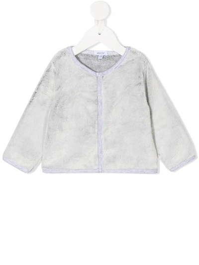 Shop Absorba Button-up Round Neck Cardigan In Grey