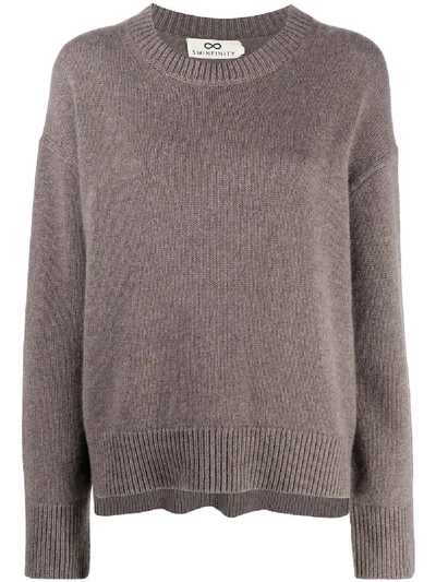 Shop Sminfinity Relaxed Knit Jumper In Grey