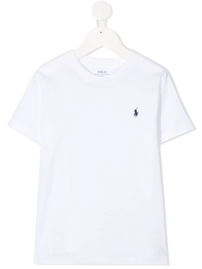 Shop Ralph Lauren Embroidered Pony T-shirt In White