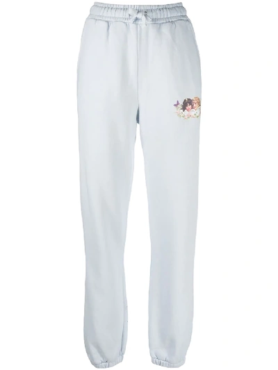 Shop Fiorucci Woodland Angels-patch Joggers In Blue