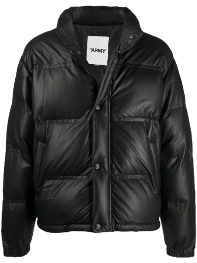 Shop Yves Salomon Padded High-neck Jacket In Black