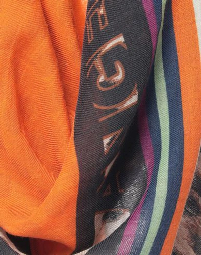 Shop Angelo Marani Square Scarf In Orange