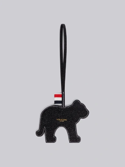 Shop Thom Browne Black Pebbled Calfskin Tiger Charm