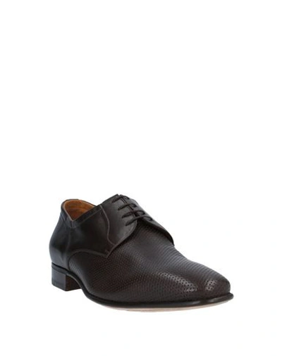 Shop A.testoni Lace-up Shoes In Dark Brown