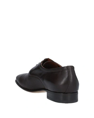 Shop A.testoni Lace-up Shoes In Dark Brown