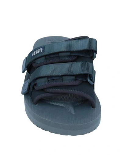 Shop Suicoke Sandals In Dark Blue