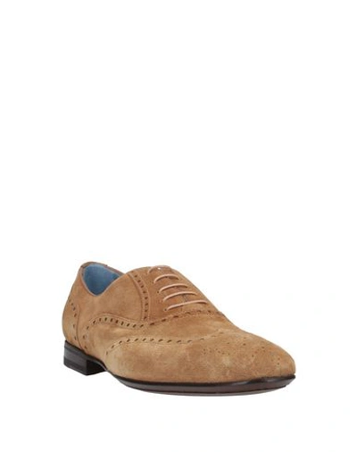 Shop A.testoni Lace-up Shoes In Camel