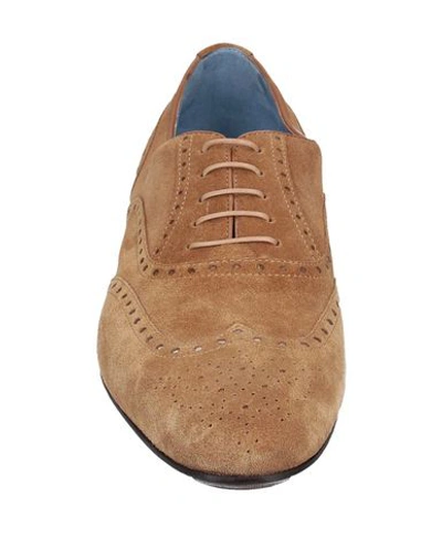 Shop A.testoni Lace-up Shoes In Camel